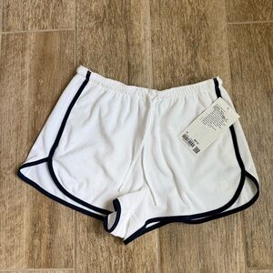 Women's White Shorts with Black Trim